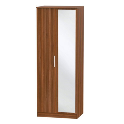 Trent Tall Mirrored Wardrobe In Noche Walnut (Ready Assembled) from B&Q