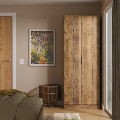 Tamworth Tall Plain Wardrobe In Vintage Oak (Ready Assembled) from B&Q