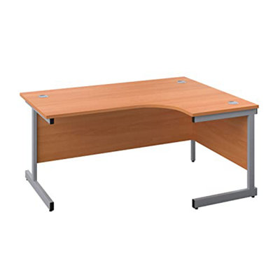 Office Hippo Heavy Duty Right Corner DeskStrong & Reliable WorkstationIntegrated Cable PortsPc For Or HomeBeech Top / from B&Q