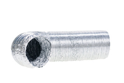 B&Q Aluminium Flexible Ducting - Metre - 102Mm (4") Diameter Size 5