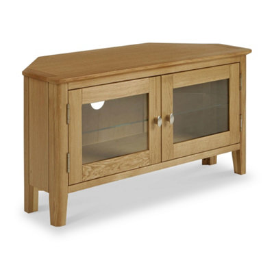 Alba Oak 95Cm Corner Tv UnitFully Assembled By Roseland Furniture from B&Q