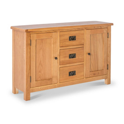 Surrey Oak 3 Drawer Sideboard Fully AssembledBy Roseland Furniture from B&Q