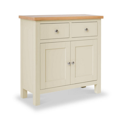 Farro Cream Mini Sideboard Fully AssembledPainted With Oak Top By Roseland Furniture from B&Q
