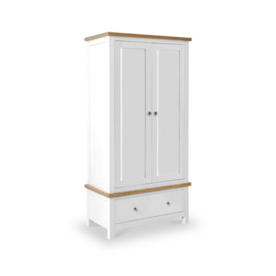 Farro White Double Wardrobe With DrawerBy Roseland Furniture from B&Q