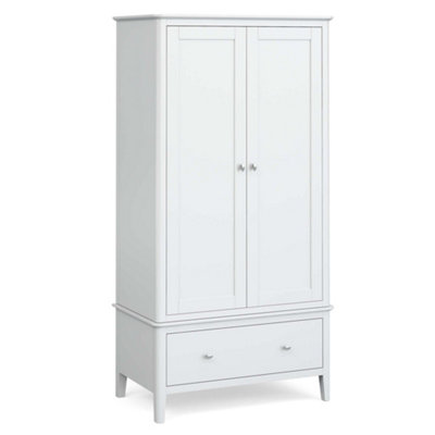 Chester White Double Wardrobe With DrawerBy Roseland Furniture from B&Q
