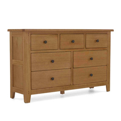 Broadway Oak 3 Over 4 Drawer Chest Fully AssembledBy Roseland Furniture from B&Q
