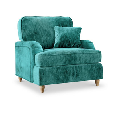 Arthur Emerald Armchair For Living RoomFully Assembled By Roseland Furniture from B&Q
