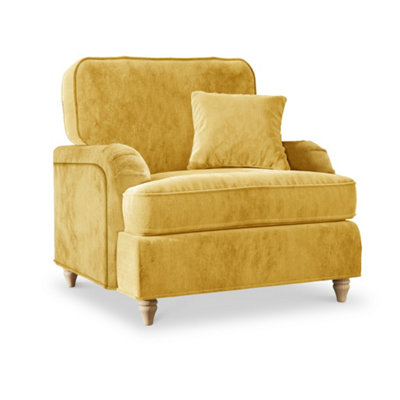 Arthur Gold Armchair For Living RoomFully Assembled By Roseland Furniture from B&Q