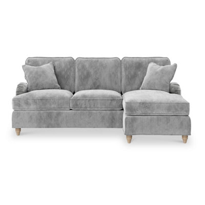 Arthur Ice Grey Right Hand Chaise Sofa For Living RoomFully Assembled By Roseland Furniture from B&Q