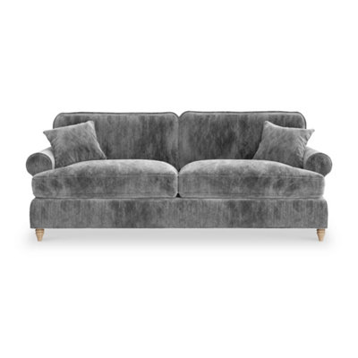 Alfie Charcoal Grey 4 Seater Sofa For Living RoomFully Assembled By Roseland Furniture from B&Q