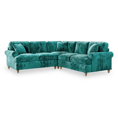 Alfie Emerald Large 2X2 Corner Sofa For Living RoomFully Assembled By Roseland Furniture from B&Q