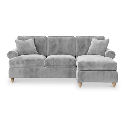 Alfie Ice Grey Right Hand Chaise Sofa For Living RoomFully Assembled By Roseland Furniture from B&Q