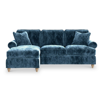 Alfie Navy Blue Left Hand Chaise Sofa For Living RoomFully Assembled By Roseland Furniture from B&Q
