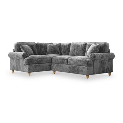 Alfie Charcoal Grey Left Hand Corner Sofa For Living RoomFully Assembled By Roseland Furniture from B&Q