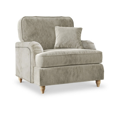 Arthur Mink Armchair For Living RoomFully Assembled By Roseland Furniture from B&Q