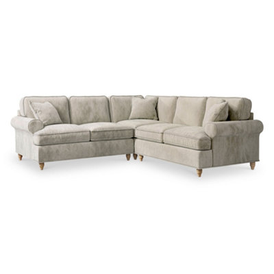 Alfie Mink Large 2X2 Corner Sofa For Living RoomFully Assembled By Roseland Furniture from B&Q