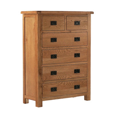 Zelah Oak 2 Over 4 Chest Of Drawers Fully AssembledBy Roseland Furniture from B&Q