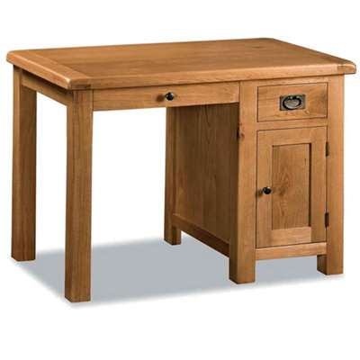 Zelah Oak 110Cm Computer Desk With DrawerBy Roseland Furniture from B&Q