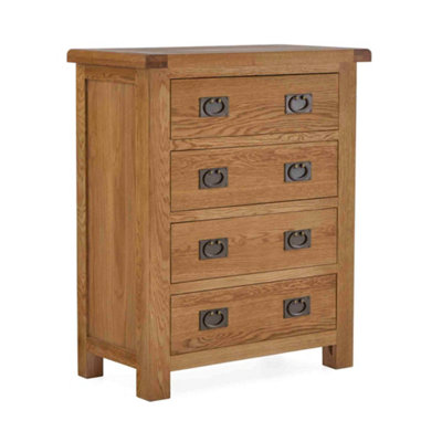 Zelah Oak 4 Drawer Chest Fully AssembledBy Roseland Furniture from B&Q