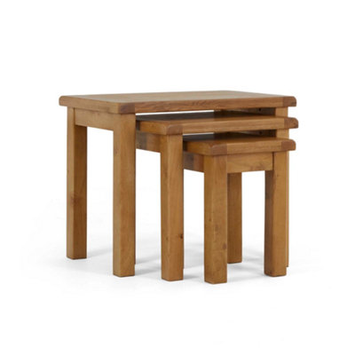 Zelah Oak Nest Of TablesSet Of 3 By Roseland Furniture from B&Q