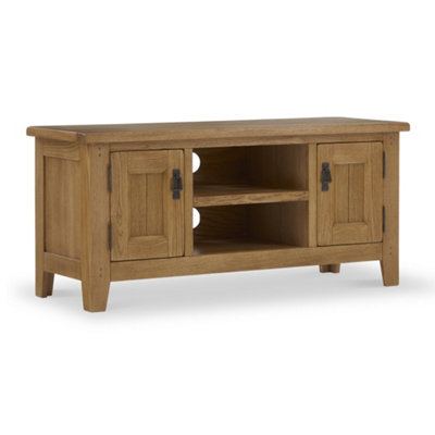 Roseland Furniture Grain Broadway Oak 120Cm Tv Unit - Fully Assembled By Large