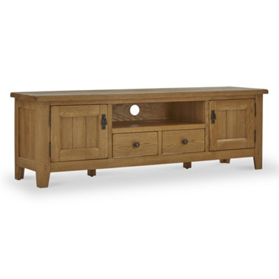 B&Q - Broadway Oak 180Cm Extra Large Tv UnitFully Assembled By 