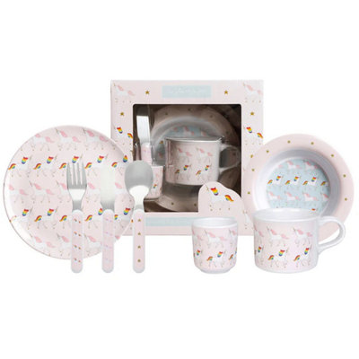 Childs Dining Set: Sophie Allport Unicorn Dining SetMelamine from B&Q