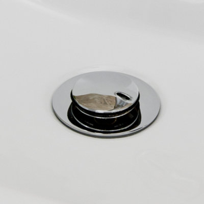 Astini Universal Chrome Slotted Click Clack Popup Basin Waste from B&Q
