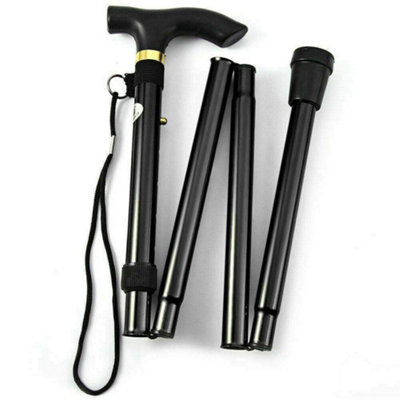 Kav Walking StickEasy Adjustable Height Folding Extendable Walking CaneLightweight And Durable  Walking Stick(Black) from B&Q