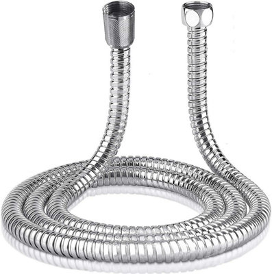 B&Q -  Steel Shower Hoses-Universal Standard Fitting And Flexible Anti-Kink For Ease Use And Adjustment-Bathroom Accessory (1.50M)