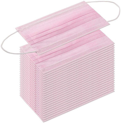Kav 50 Pack 3 Ply Disposable Face Masks Face Covering High Filterability, Suitable For Sensitive Skin Breathable Face Mask