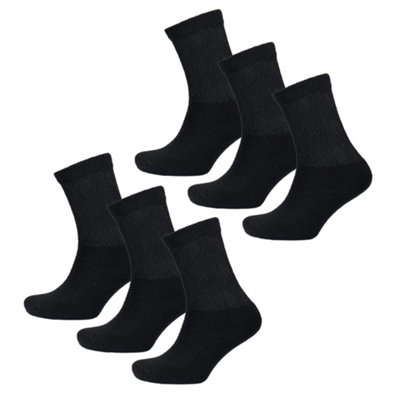 Kav 6 Pairs Non-Elastic Diabetic Ladies Socks For Swollen Legs For Women Foot Care - Uk Size 4-7 And Eu 37-41