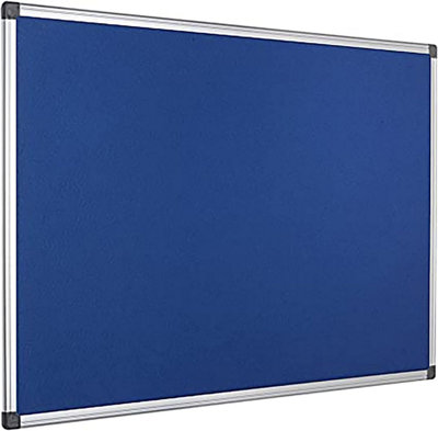 Kav 900 X 600mm Aluminium Frame Notice Pin BoardFelt Notice Board Bulletin Frame For OfficeSchoolMemoAnd Home (Blue) from B&Q
