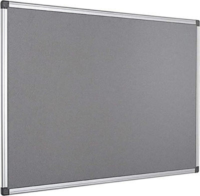 Kav 60Cm X 45Cm Aluminium Frame Felt Notice Pin BoardNotice Board Bulletin Frame For OfficeSchoolMemoAnd Home (Grey) from B&Q