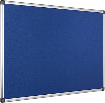 Kav 60Cm X 45Cm Aluminium Felt Frame Notice Pin BoardNotice Board Bulletin Frame For OfficeSchoolMemoAnd Home (Blue) from B&Q