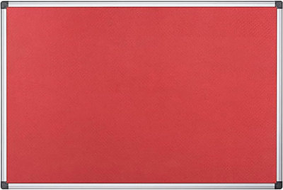 Kav 60Cm X 45Cm Aluminium Frame Felt Notice Pin BoardNotice Board Bulletin Frame For OfficeSchoolMemoAnd Home (Red) from B&Q