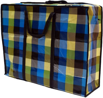 Kav Extra Large Laundry Bags 170 Gsm Jumbo Strong Reusable Waterproof Storage Bag With Zipper And Handle For Travel(60X50X26 Cm) from B&Q