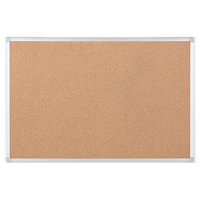 Kav Cork Notice Board With Aluminium Maya FrameCork BoardSelf-Healing Cork Surface For MemosPictures And Lists(90X60 Cm) from B&Q