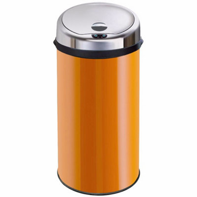 Inmotion 42L Orange Stainless Steel Auto Sensor Kitchen Waste Dust Bin from B&Q