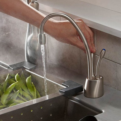 Insinkerator Hc1100Bs Brushed Steel Boiling Hot & Cold Kitchen Tap (No Tank)Deck-Mounted Swivel Spout from B&Q