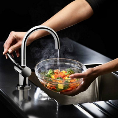 Insinkerator Chrome Boiling Hot Kitchen TapBrassDeck-Mounted Swivel Spout (No TankRequires Hwtf-1) from B&Q