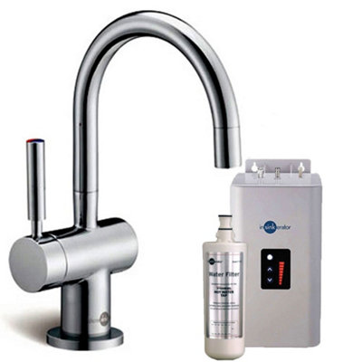 Insinkerator Boiling Hot & Cold Kettle Tap With Neo 2.5L TankBrass Swivel SpoutDeck-MountedChild Safety Lock from B&Q