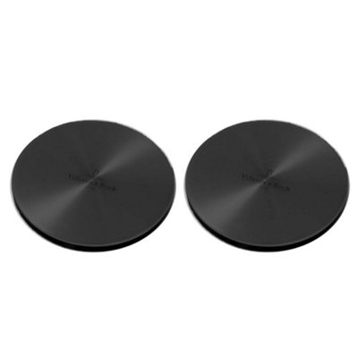 Villeroy-Boch Villeroy & Boch 2-Pack Brushed Stainless Steel 90mm Universal Strainer Waste Cover Cap (Black) from B&Q
