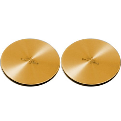 Villeroy-Boch Villeroy & Boch 90mm Brushed Gold Stainless Steel Universal Strainer Waste Cover Cap2 Pack from B&Q