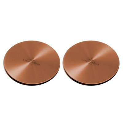Villeroy-Boch Villeroy & Boch 90mm Universal Strainer Waste Cover CapBrushed Copper Stainless Steel2-Pack from B&Q