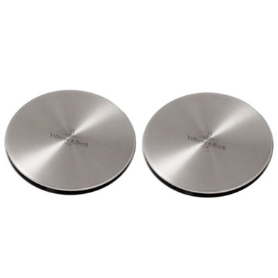 Villeroy-Boch Villeroy & Boch 2-Pack Brushed Stainless 90mm Universal Strainer Waste Cover Cap from B&Q