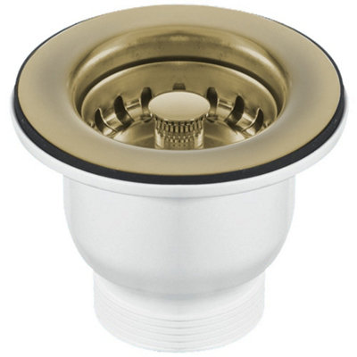 Astini 65mm Belfast Sink Basket Strainer Waste Kit Mbswss85-90Plastic & Stainless SteelPolished Or Brushed Finish from B&Q