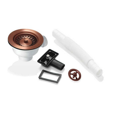 Astini 90mm Basket Strainer Waste With OverflowBrushed Or Polished1 1/2 Inch Bsp from B&Q