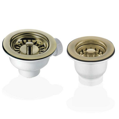 Astini 90 & 65mm Basket Strainer Waste With Overflow For Belfast & Sinks Up To 32mm Thick from B&Q