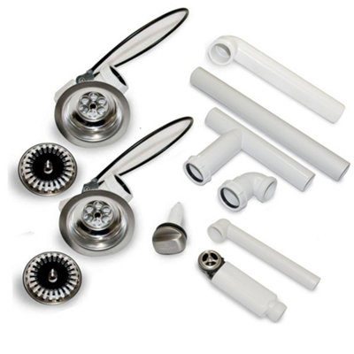 Villeroy-Boch Villeroy & Boch 90mm Chrome Pop-Up Basket Strainer Waste Kit With Turn Lever For Ceramic Sinks from B&Q